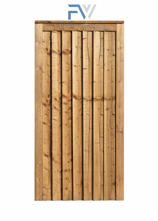 Fully Framed Brown 1.75M X 0.9M Feather Edge Garden Gate