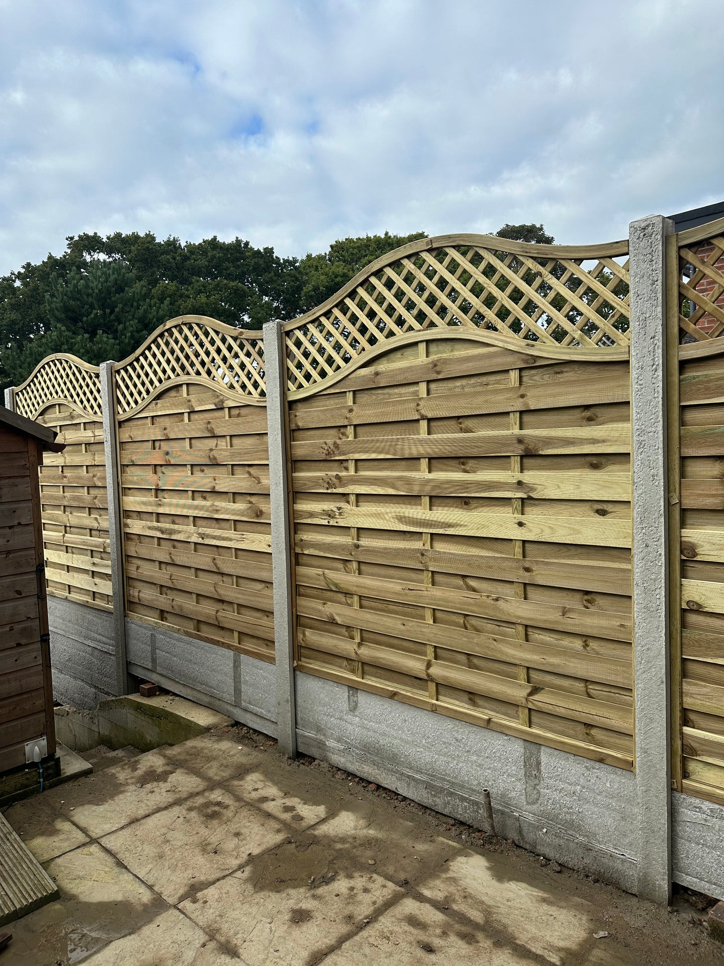 6ft x 6ft Omega Lattice Fence Panel | Pressure Treated