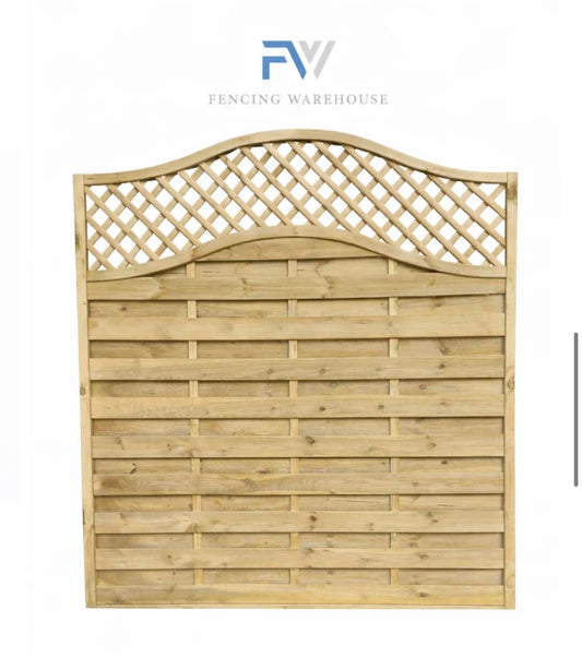 6ft x 6ft Omega Lattice Fence Panel | Pressure Treated