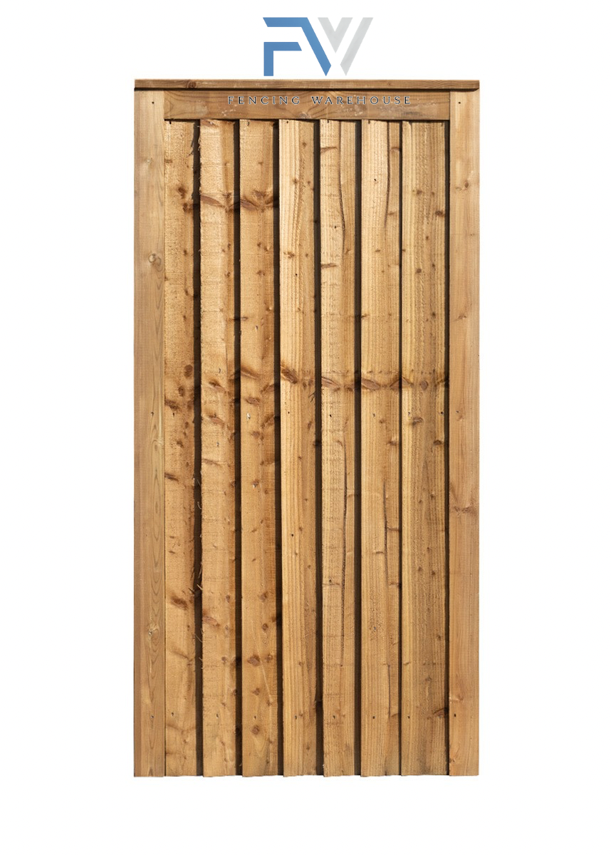 Fully Framed Brown 1.75M X 0.9M Feather Edge Garden Gate